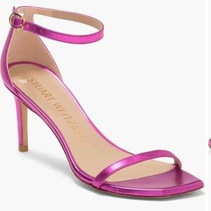 Stuart Weitzman Pink Nudistcurve 75 Sandal